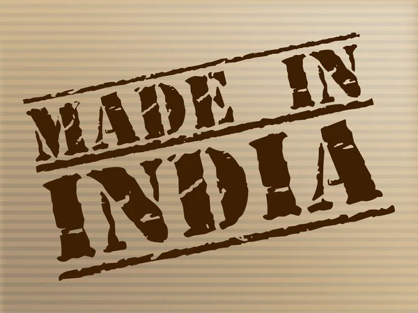 Made In India Indicates Import Commercial And Manufacturer — Stock Photo, Image