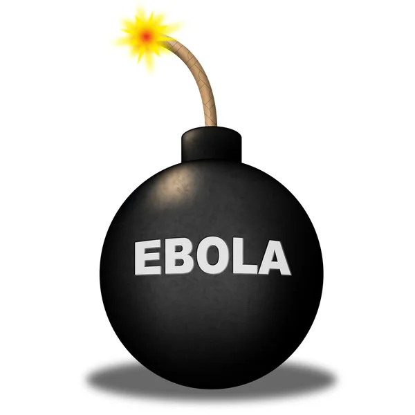La bombe Ebola montre une infection infectieuse et une épidémie — Photo