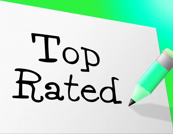 Top Rating bedeutet Platz eins und die beste — Stockfoto