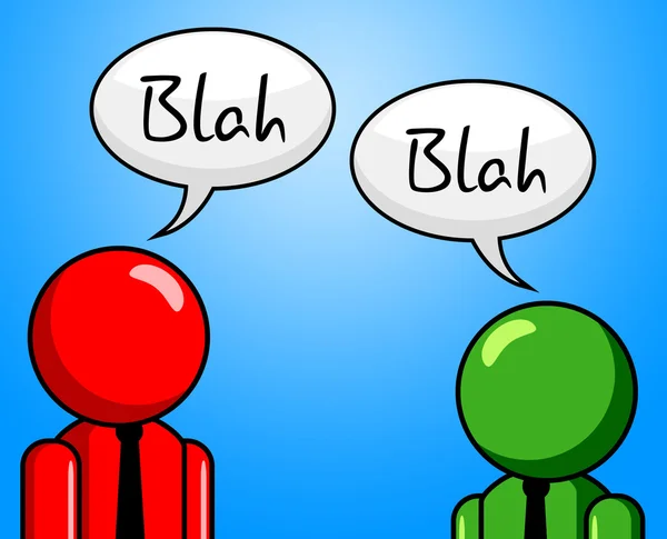 Blah Conversation Represents Chit Chat And Confab — Stock Photo, Image