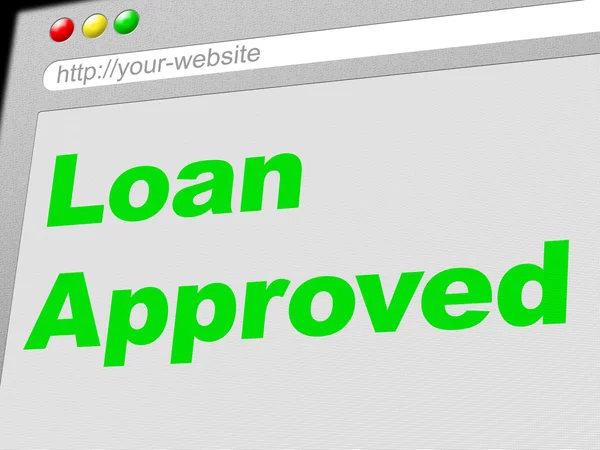 Loan Approved Indicates Advance Assurance And Passed — Stock Photo, Image