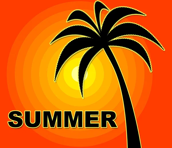 Summer Time Indicates Season Positive And Warmth — Stock Photo, Image