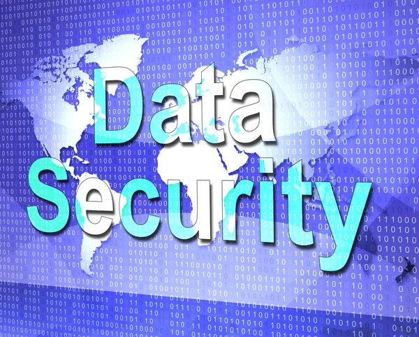 Data Security Means Protect Encrypt And Fact — Stock Photo, Image