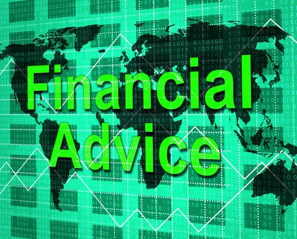 Financial Advice Indicates Help Answers And Earnings — Stock Photo, Image