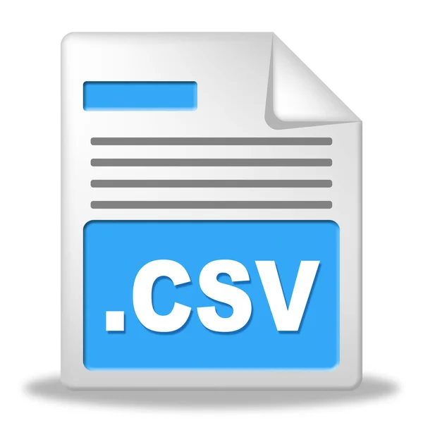 CSV File разделяет ценности и администрацию — стоковое фото