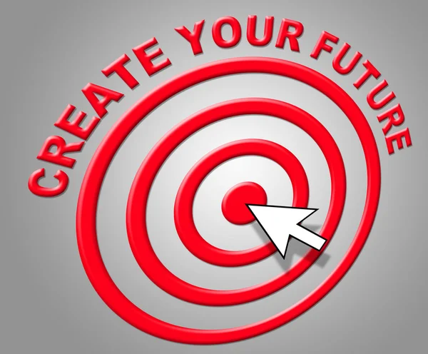 Create Your Future Indicates Forecasting Build And Prediction — Stock Photo, Image