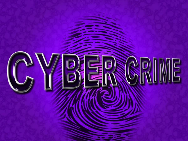 Cyber Crime Shows Malware Threat And Malicious — Stock Photo, Image