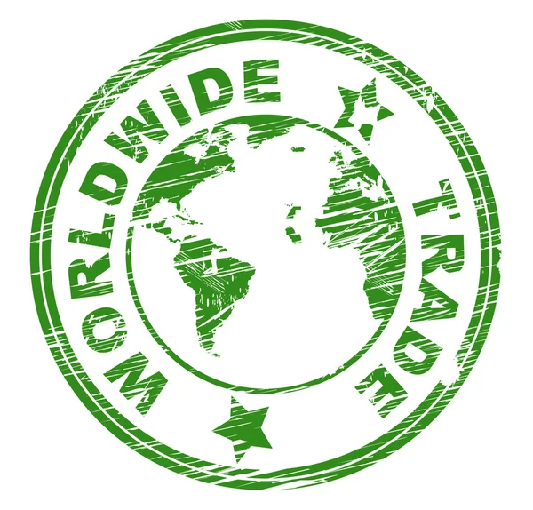 Worldwide Trade Indicates Import E-Commerce And Globalise — Stock Photo, Image