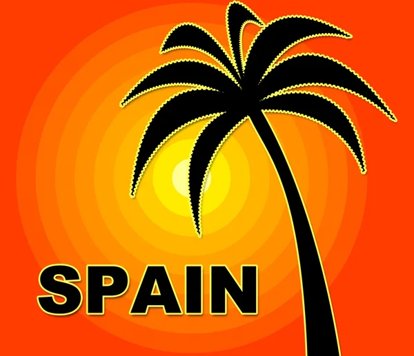 İspanyol tatil bırakın ve yaz halindeyken gösterir — Stok fotoğraf