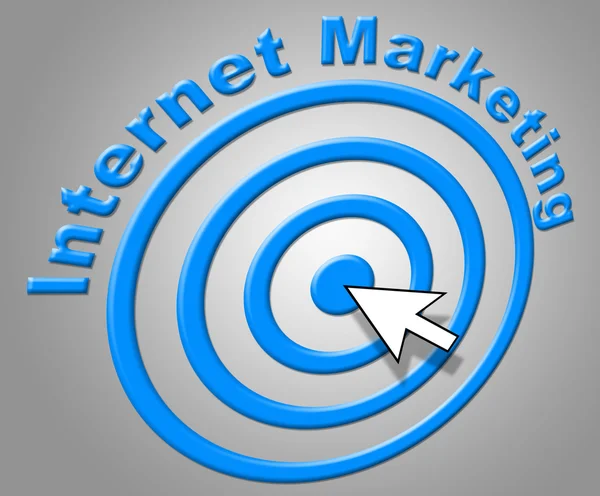 Internet Marketing Shows World Wide Web And Advertising — Stock Photo, Image