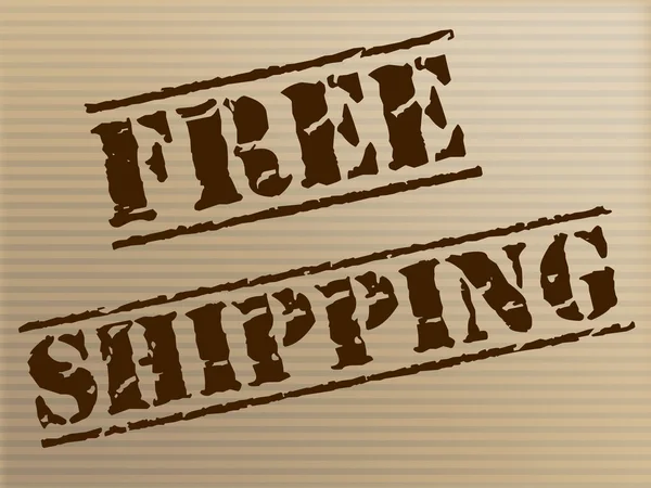 Free Shipping Shows With Our Compliments And Courier — Stock Photo, Image