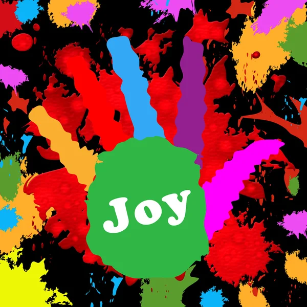 Kids Joy Shows Happiness Multicoloured And Color — Stock Photo, Image