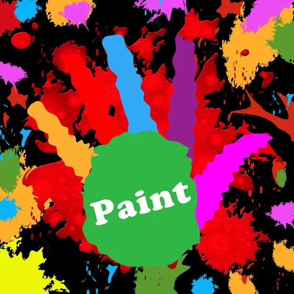 Kids Paint Indicates Spectrum Watercolor And Multicolored — Stock Photo, Image