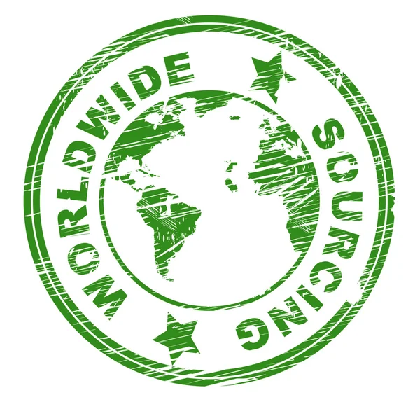 Worldwide Sourcing Representa Fornecedor Procure e Globalize — Fotografia de Stock