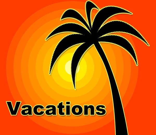 Summer Vacations Indicates Time Off And Heat — Stock Photo, Image