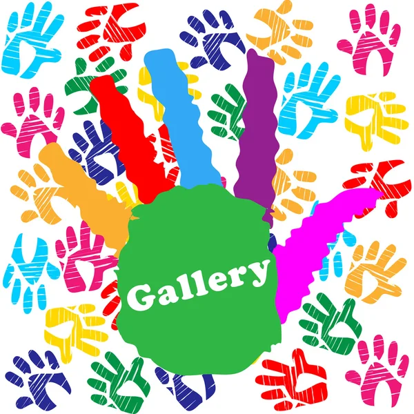 Kids Gallery Indicates Colourful Color And Children — Stock Photo, Image