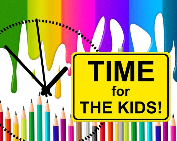 Time For Kids Represents At The Moment And Childhood — Stock Photo, Image