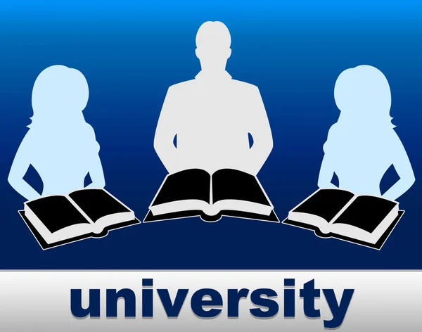 Universiteit boeken betekent onderwijs studeren en leren — Stockfoto