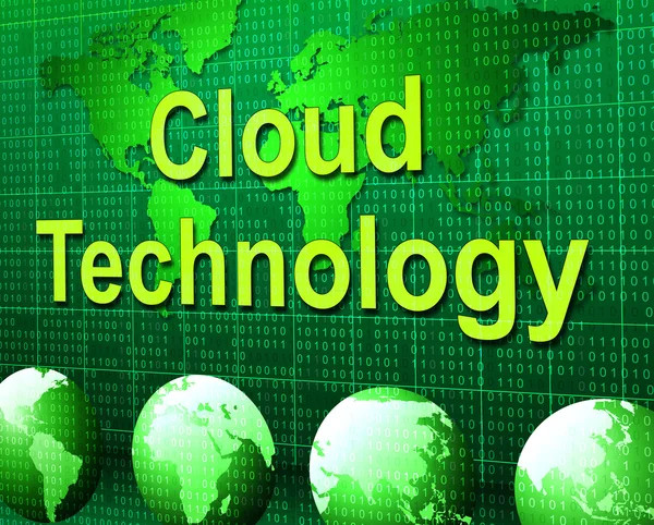 Cloud Computing Represents Information Technology And Communication — Stock Photo, Image