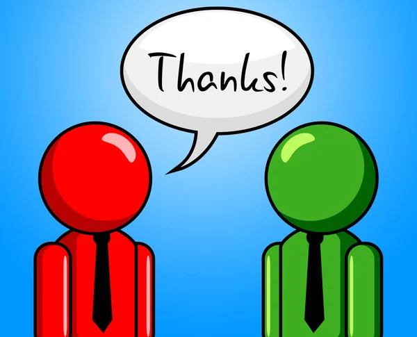 Thanks Conversation Represents Chit Chat And Chinwag — Stock Photo, Image