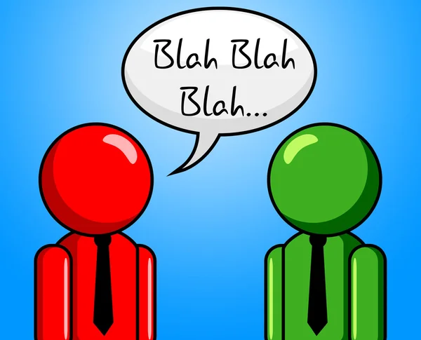 Blah gesprek toont Chit Chat en Talk — Stockfoto