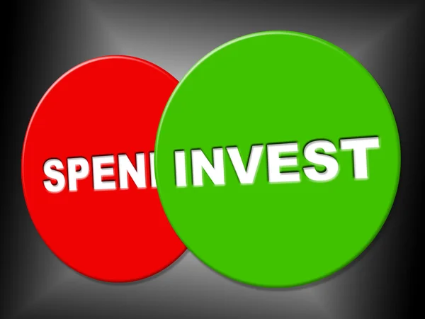 Invest Sign Shows Return On Investment And Display — Stock Photo, Image