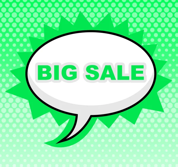 Big Sale Indicates Cheap Offer And Reduction — Stock Photo, Image