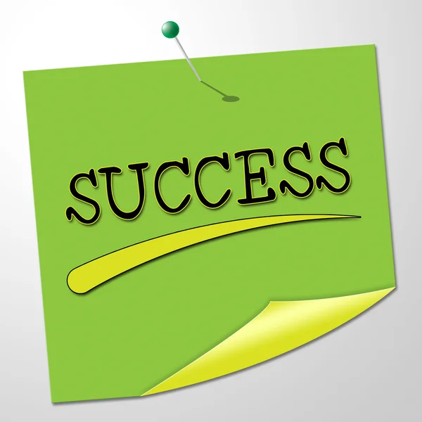 Success Sign Represents Prevail Placard And Winning — Stock Photo, Image