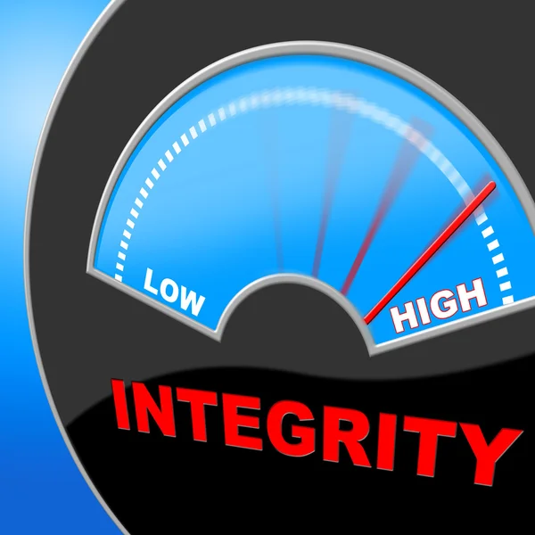 Integrity High Shows Trust Decency And Inflated — Stock Photo, Image