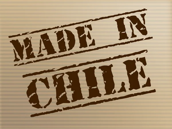 Fabriqué au Chili signifie Amérique du Sud et commercial — Photo