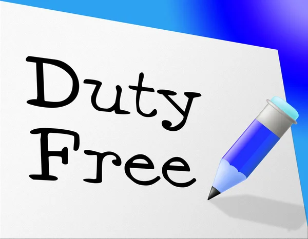 Duty Free Represents Income Tax And Buying — Stock Photo, Image