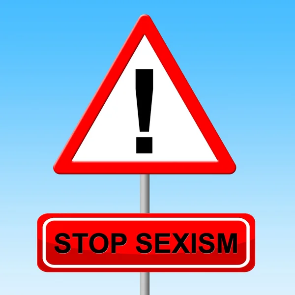 Stop szexizmus jelzi, nemi előítéletek és a veszély — Stock Fotó
