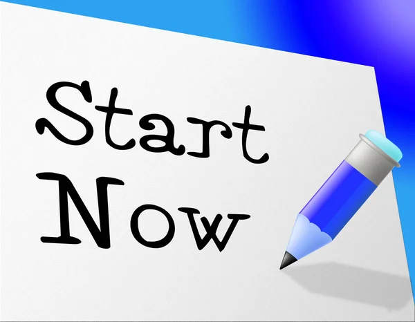 Start Now Shows At This Time And Initiate — Stock Photo, Image