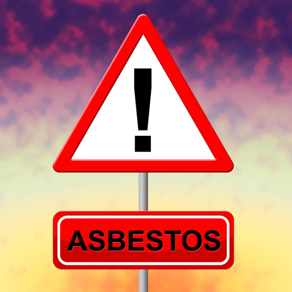 Asbestos Alert Indicates Hazmat Warning And Danger — Stock Photo, Image