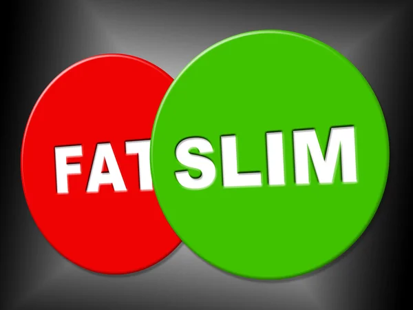 Slim Sign Means Weight Loss And Dieting — Stock Photo, Image