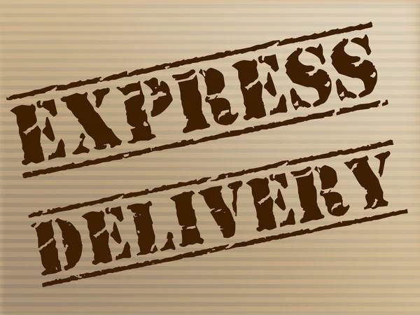 Express Delivery Means High Speed And Action — Stock Photo, Image