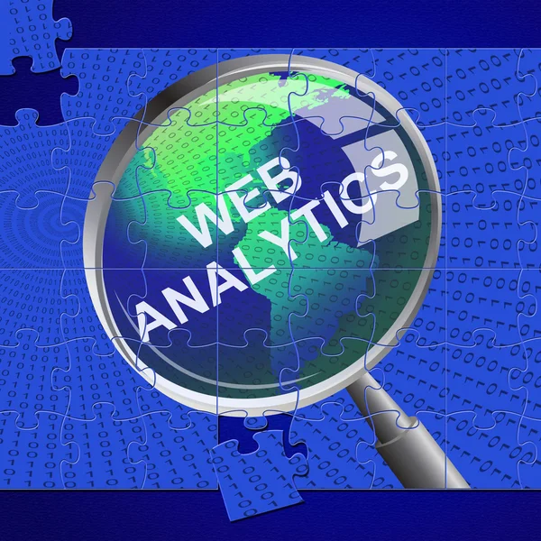 Web Analytics Means Optimizing Data And Online — Stock Photo, Image