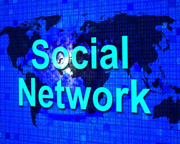 Social Media Shows Networking People And Communication — Stock Photo, Image