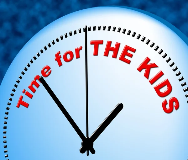 Time For Kids Represents Just Now And Child — Stock Photo, Image