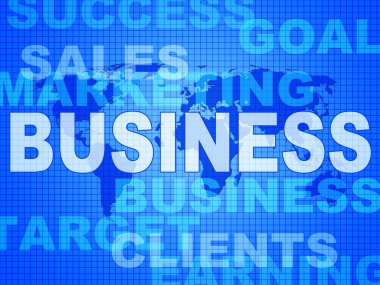 İş kelimeleri gösterir kurumsal ticaret ve satın