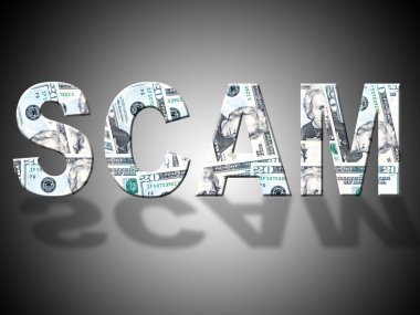 Scam Dollars Shows United States And American clipart