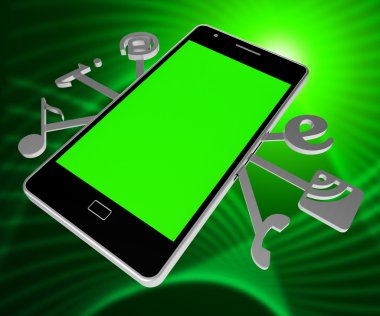 World Wide Web ve cep telefonu sosyal medya telefon gösterir