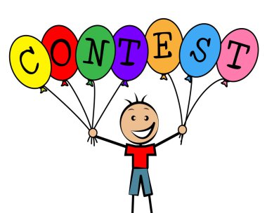 Contest Balloons Means Kids Challenge And Competitiveness clipart
