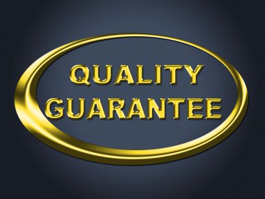 Quality Guarantee Sign Shows Guaranteed Placard And Check clipart