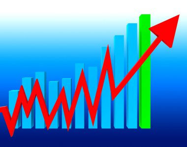 Graph Increasing Means Statistics Infochart And Investment clipart