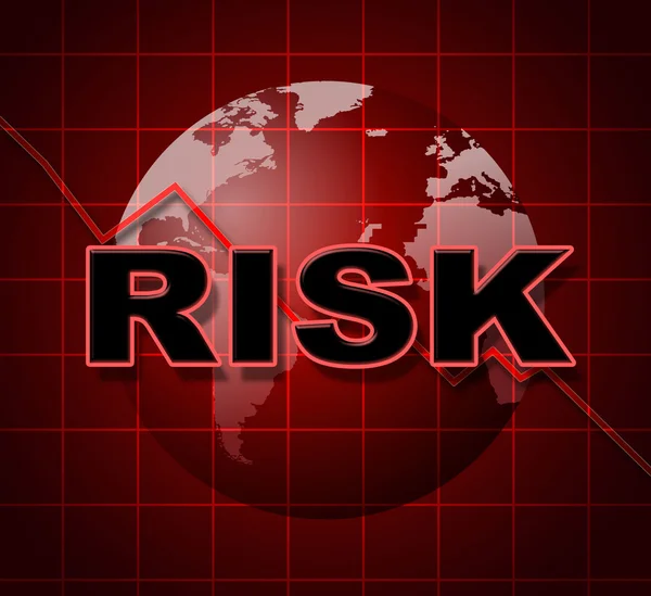 Risk grafik gösterir Infochart dikkat edin ve riskli — Stok fotoğraf