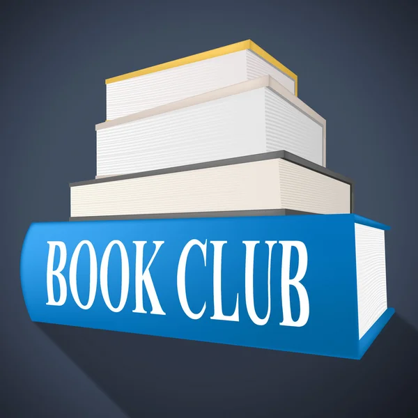 Bücherclub bedeutet Teamsoziales und Bücher — Stockfoto