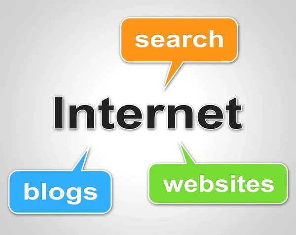 Internet Words Represents World Wide Web And Blog — Stock Photo, Image