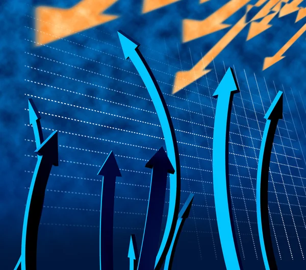 Arrows Going Up Shows Increase Rising And Advance — Stock Photo, Image