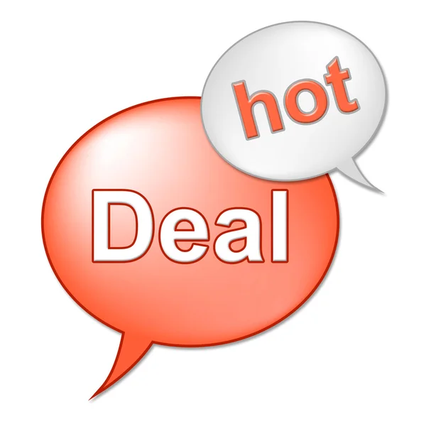 Hot Deal Message Indicates Best Price And Business — Stock Photo, Image